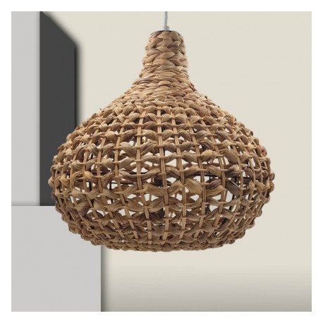 Lámpara Colgante Rattan para LED E27, decoración cálida