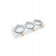 Marco LED triple empotrable orientable AR111 acero blanco