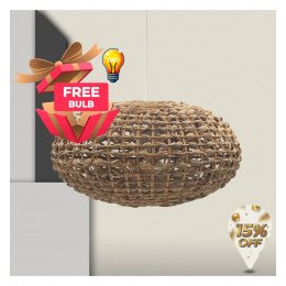 Hanglamp van rotan voor LED E27, warme decoratie