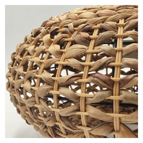 Lámpara colgante rattan para LED E27, decoración cálida