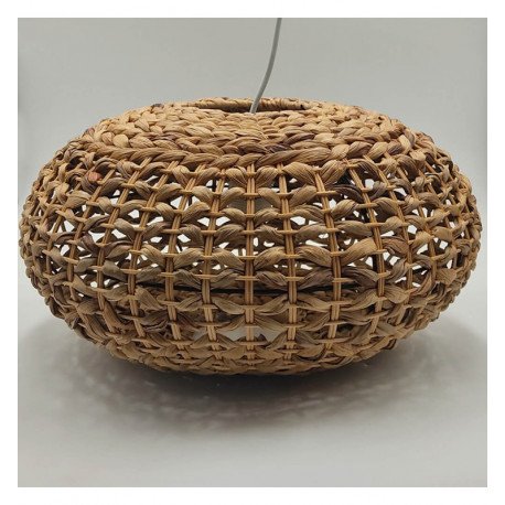 Lámpara colgante rattan para LED E27, decoración cálida