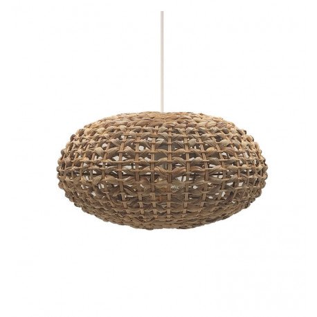 Lámpara colgante rattan para LED E27, decoración cálida