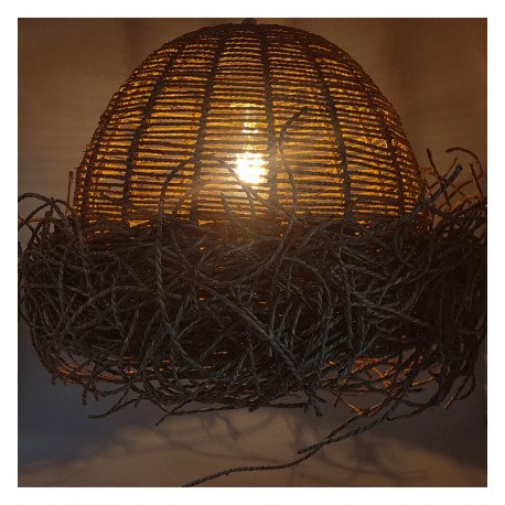 Lámpara colgante SEAGRASS para LED E27, diseño natural