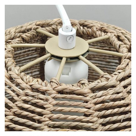 Lámpara colgante SEAGRASS para LED E27, diseño natural