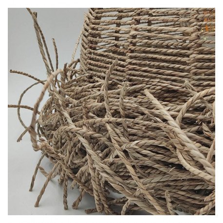 Lámpara colgante SEAGRASS para LED E27, diseño natural