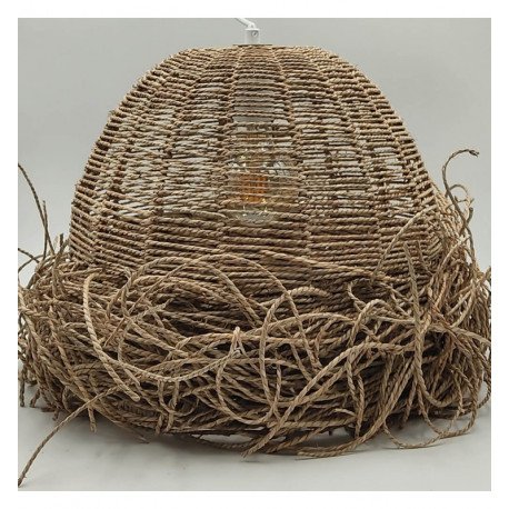 Lámpara colgante SEAGRASS para LED E27, diseño natural