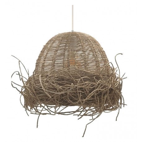 Lámpara colgante SEAGRASS para LED E27, diseño natural
