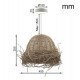 Hanglamp SEAGRASS voor ledlamp E27, natuurlijk ontwerp