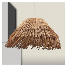 LED E27 Rattan Pendant Lamp, Natural Design