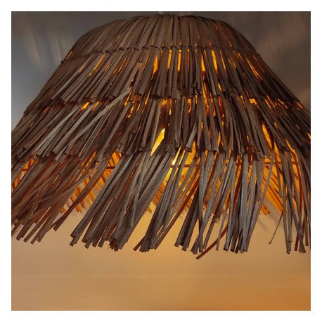 LED E27 Rattan Pendant Lamp, Natural Design