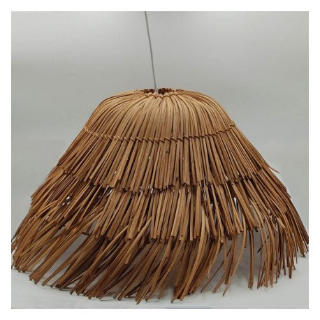 Hanglamp van rattan voor led E27, natuurlijk ontwerp