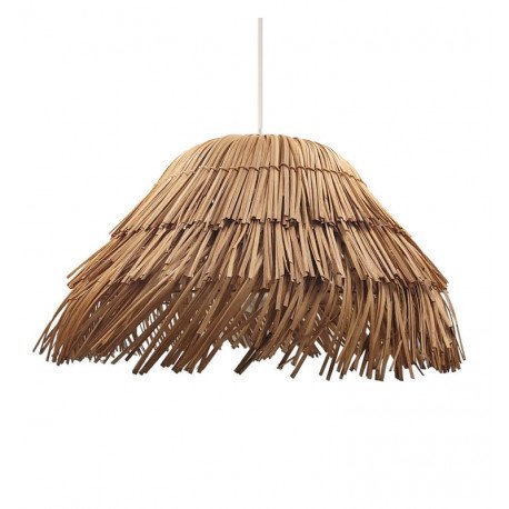 Hanglamp van rattan voor led E27, natuurlijk ontwerp