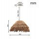 LED E27 Rattan Pendant Lamp, Natural Design