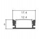 U-profiel aluminium 2 m voor ledstrips opbouw
