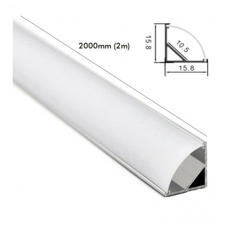 Aluminium profiel 2 m hoek 90° L voor ledstrips