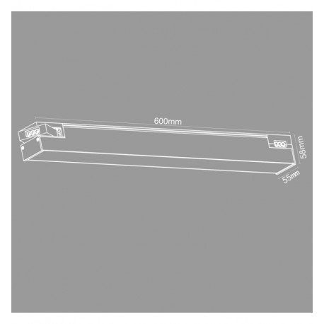 Led-linerruimte 24W in elkaar te koppelen 60 cm voor lineaire verlichting