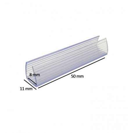 Klip voor led-neon 8mm bevestiging ABS (binnen en buiten)