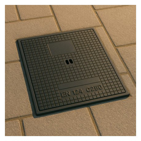 Tapa arqueta eléctrica fundición hierro C-250 25.000 kg
