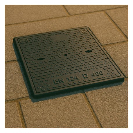 Elektrische putdeksel D-400 gietijzer antislip