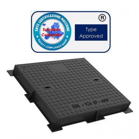 Elektrische putdeksel D-400 gietijzer antislip