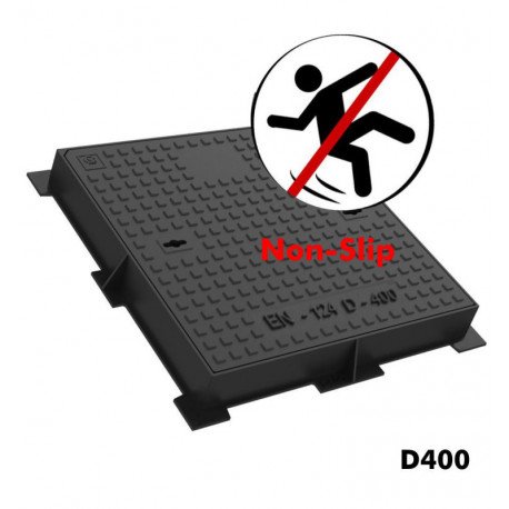 Elektrische putdeksel D-400 gietijzer antislip