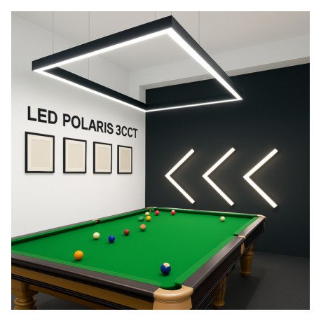 Lámpara lineal LED colgante 50W interconexión 150cm 3CCT