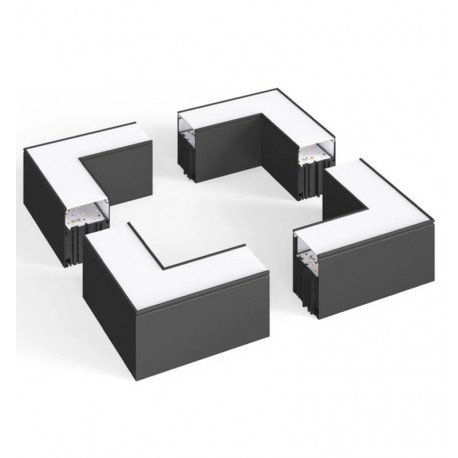 LED hoekconnector 9W POLARIS 90° voor lineaire koppeling