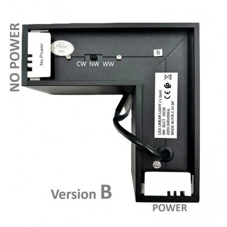 LED hoekconnector 9W POLARIS 90° voor lineaire koppeling