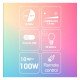 LED Bulb RGB 10W E27 with Remote, 3000K Warm Light