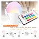 Ledlamp RGB 10W E27 met afstandsbediening en warm wit 3000K