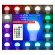 Ledlamp RGB 10W E27 met afstandsbediening en warm wit 3000K