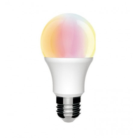Ledlamp RGB 10W E27 met afstandsbediening en warm wit 3000K