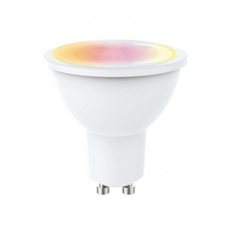 Bombilla LED GU10 RGB + 3000K 8W con mando a distancia