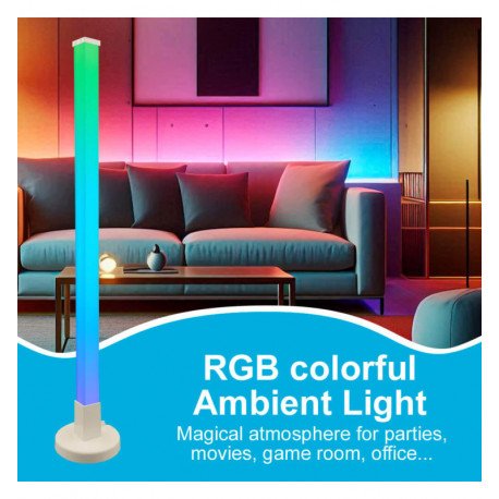 LED-vloerlamp 10W RGBW digital 150 cm met app en afstandsbediening