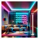 LED Floor Lamp RGBW Digital 10W 150cm with App & Remote