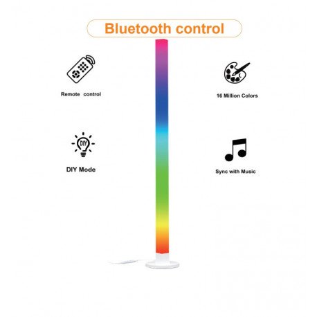 LED-vloerlamp 10W RGBW digital 150 cm met app en afstandsbediening
