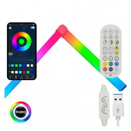 LED Wall Light 10W RGBW Digital 150cm with App & Remote