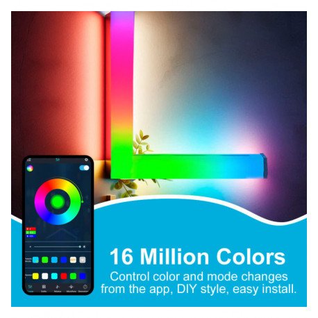 LED Wall Light 10W RGBW Digital 150cm with App & Remote