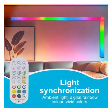 Wandlamp led 10W RGBW digital 150 cm met app en afstandsbediening