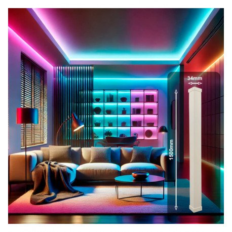 LED Wall Light 10W RGBW Digital 150cm with App & Remote
