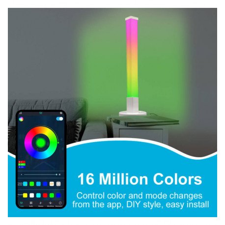 Lámpara de mesa LED 3.5W RGBW digital con app y mando 45cm