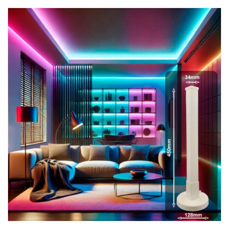 Lámpara de mesa LED 3.5W RGBW digital con app y mando 45cm