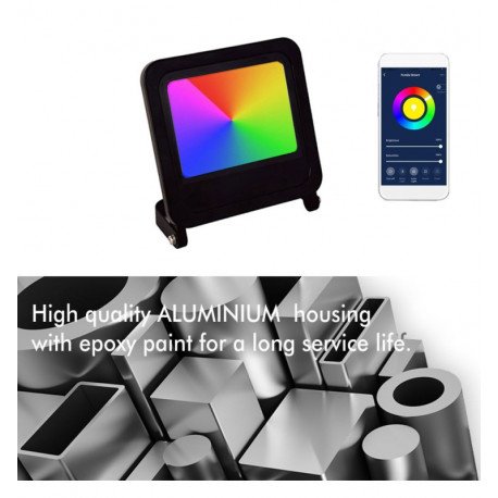 Led-schijnwerper 30W SMART WiFi RGB+CCT dimbaar voor buiten