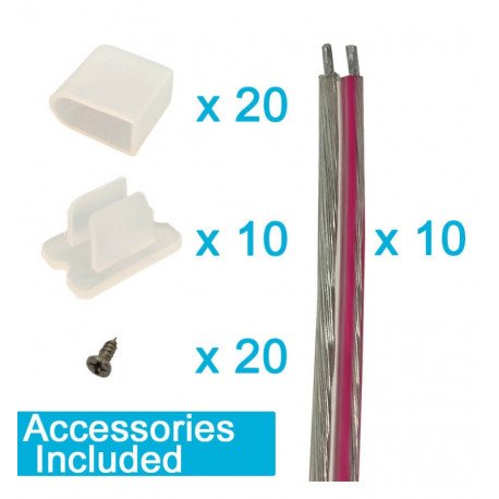Tira Neón LED 24V 13W/m para decoración, bobina 50m rosa