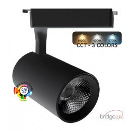 Led schijnwerper PARMA 30W voor 1-fase rail CCT CRI+92 48° zwart