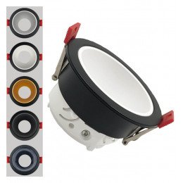 Aro circular basculante GU10-MR16 exterior negro Oculus