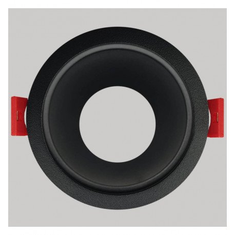 Zwenkbare cirkelvormige inbouwring GU10-MR16 buiten zwart Oculus