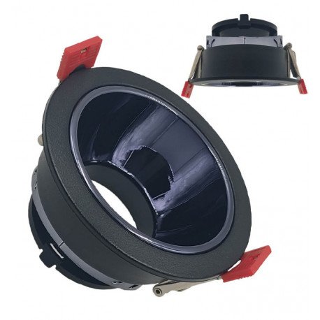 LED High Bay Circular Swivel Trim GU10-MR16 Outdoor Black Oculus