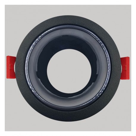Aro circular basculante GU10-MR16 exterior negro Oculus