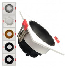 LED Square Recessed Baffle for GU10-MR16 Outdoor White